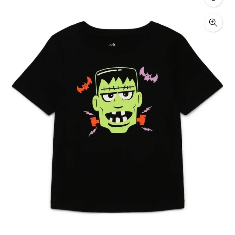 Way To Celebrate Black Monster Graphic Kids T-Shirt